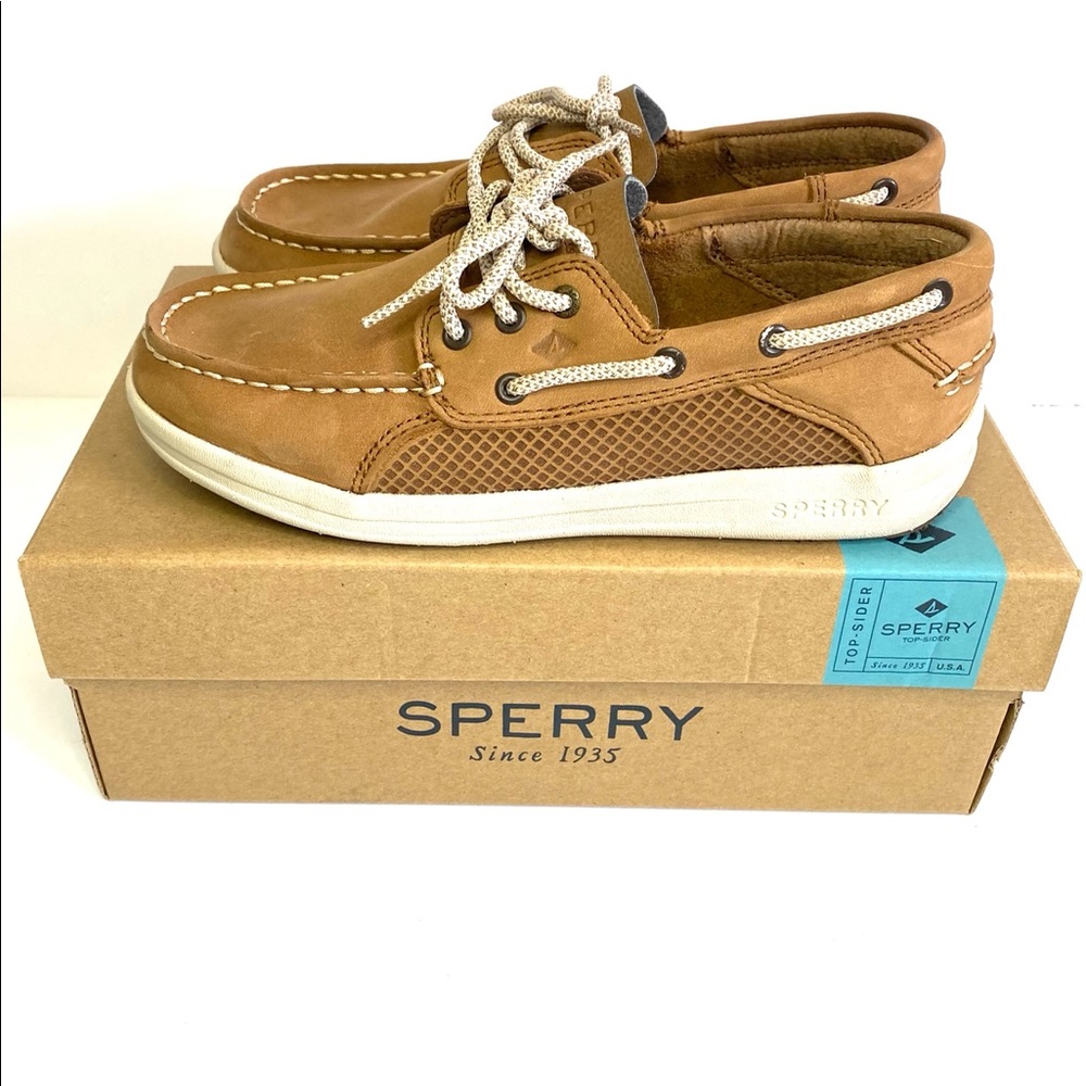Sperry Dark Tan Top Sliders 3M